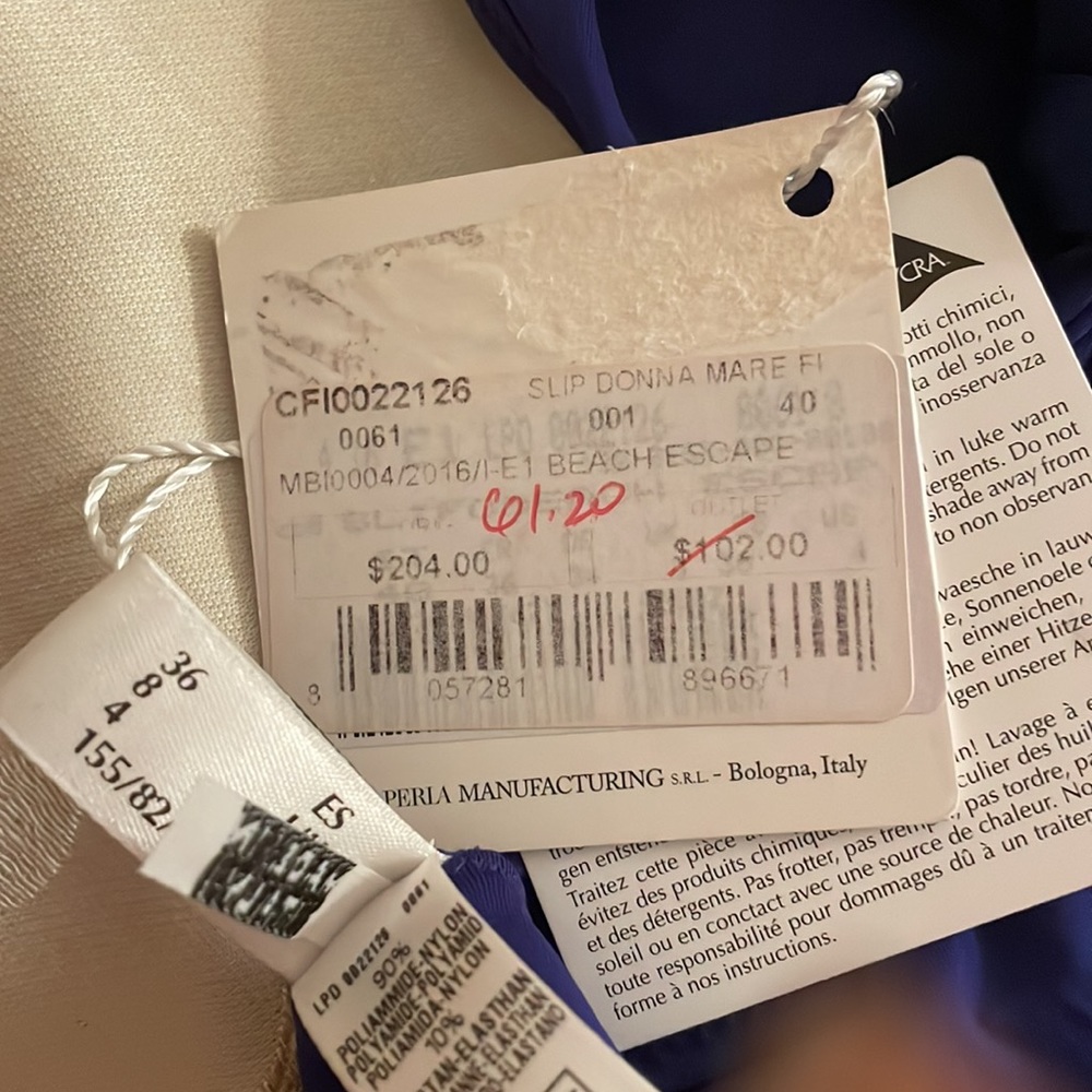 La Perla NWT Blue Striped Bikini - Picture 4 of 4